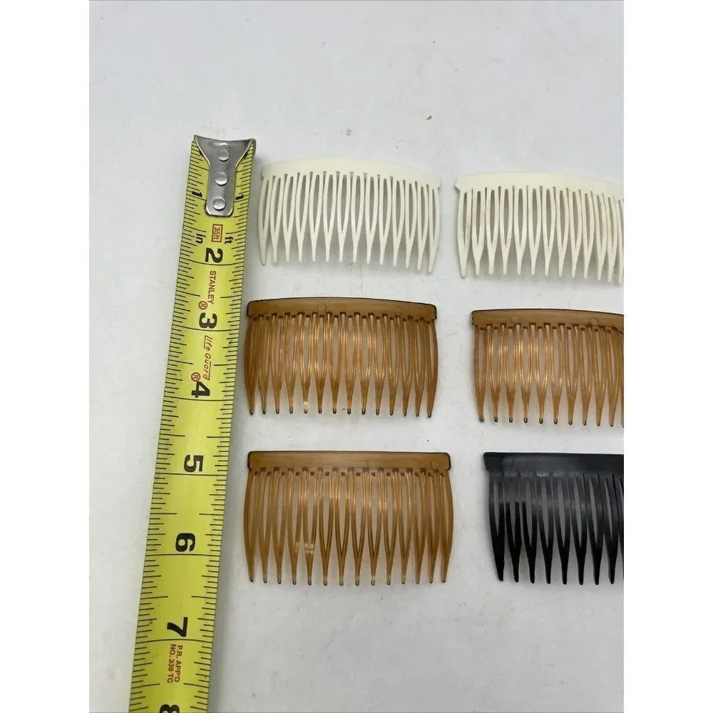 Vintage Lot of 9 Hair Side Comb Hard Plastic
